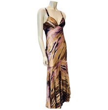 🎄🥂 MARY L COUTURE Holiday Statement Gown | Abstract Maxi Dress | Sz 2 | 32B