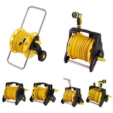 20M-40M Portable Garden Water Hose Pipe Reel Flexible Spray Nozzle Set Outdoor