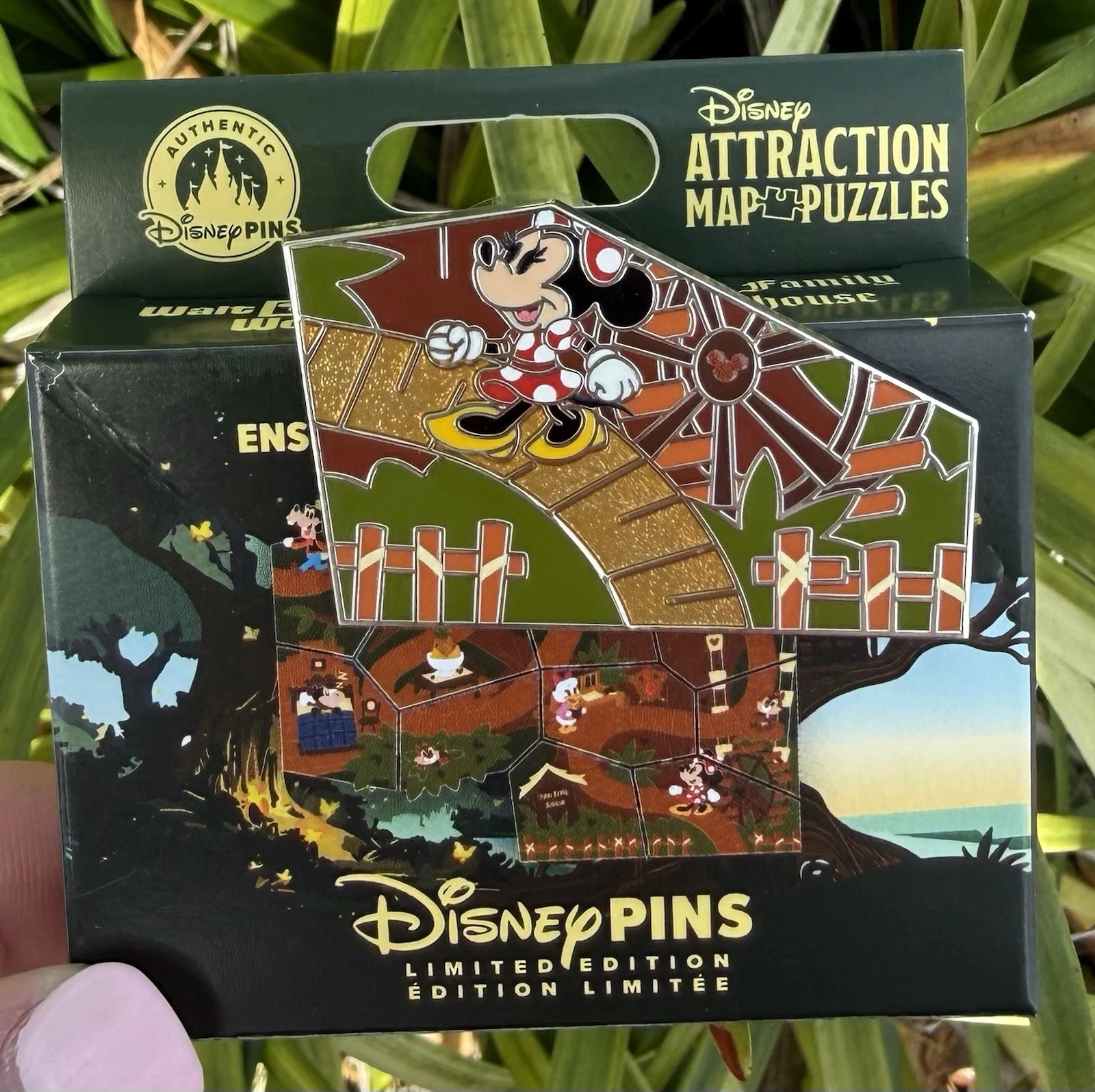 2026 Walt Disney World Swiss Family Treehouse Map Puzzle Pin LE 575 Minnie Mouse