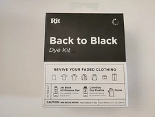 Rit Back to Black Dye Kit Restore Faded Clothes to Jet Black Non Toxic Dye