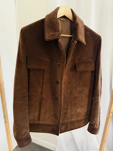 S.E.H Kelly - Trucker Jacket in Rust Corduroy - Size S (38) - Made in England - product listing photo