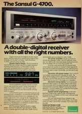 Sansui - G-4700 Receiver - Original Magazine Ad -