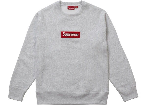 Taille M   Col rond logo Supreme Box (FW18) gris cendre (FW18) gris cendre occasion