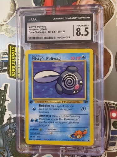 Misty's Poliwag (1st Edition) graded CGC 8.5 for sale on eBay