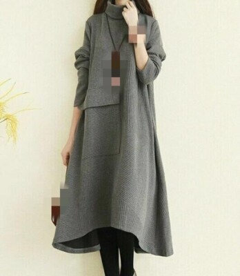 winter a line dress woman Somer Casual Dresses for Women, Fall Winter A-Line Midi Dresses for Women 2025 Crewneck Button Up, Cute Long Sleeve Dress for Women, Women's, Size: