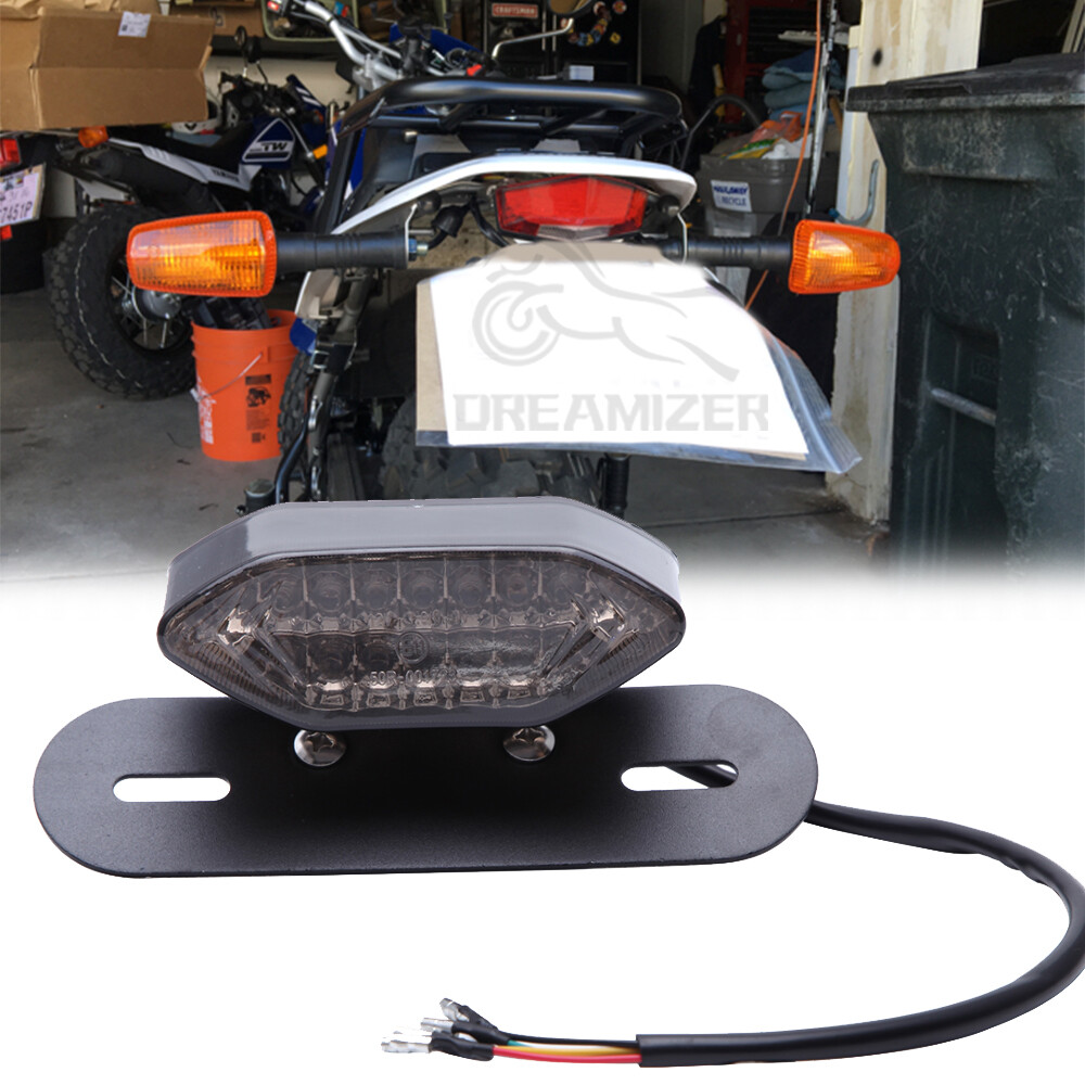 For Yamaha TW200 Motorcycle License Plate Turn Signal LED Rear