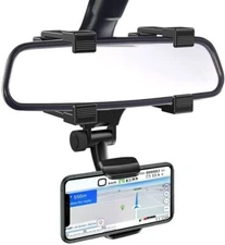 360° Universal Mount Holder Car Stand Rear View Mirror For Mobile Cell Phone GPS
