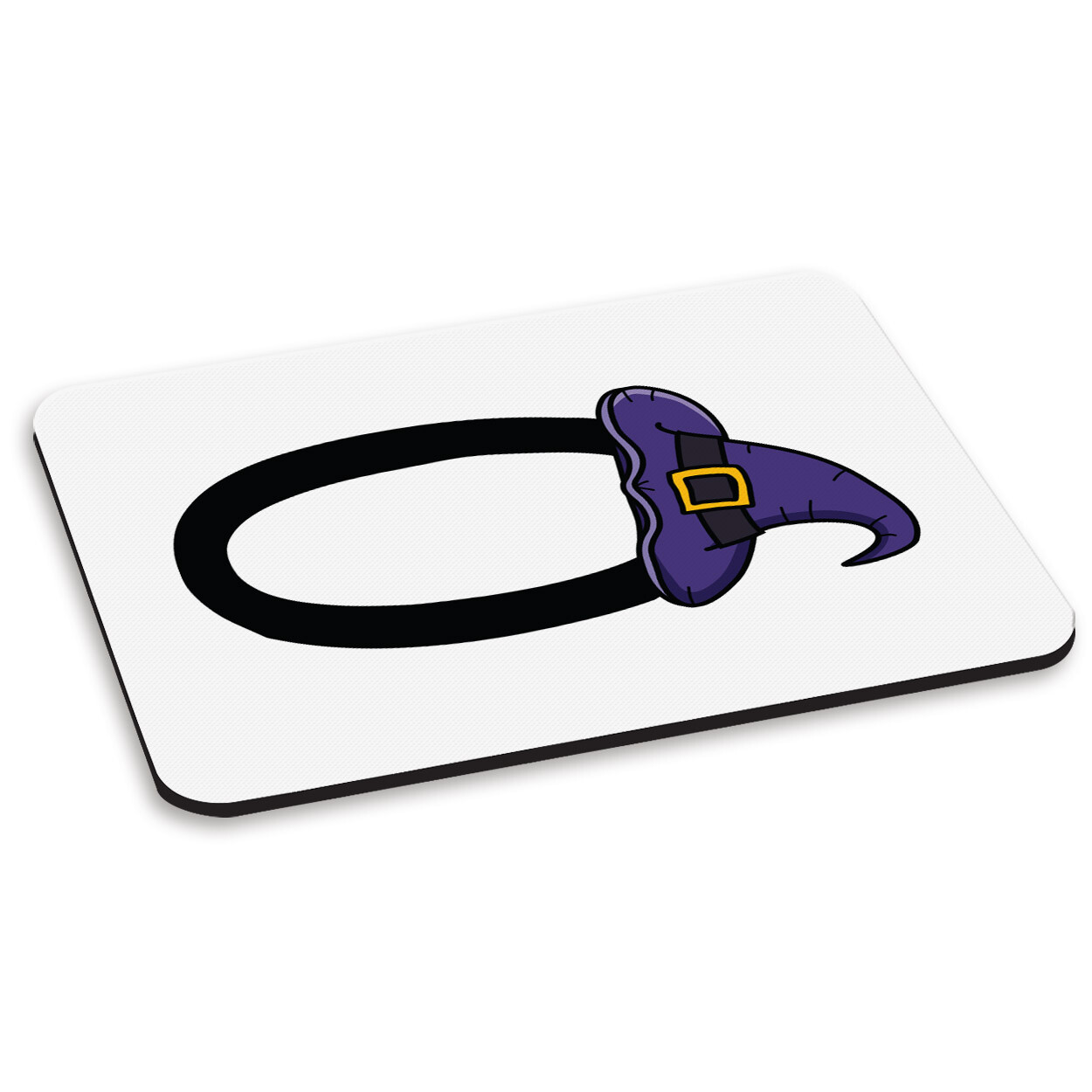 Letter O Witches Wizard Hat PC Computer Mouse Mat Pad Witch Halloween Alphabet