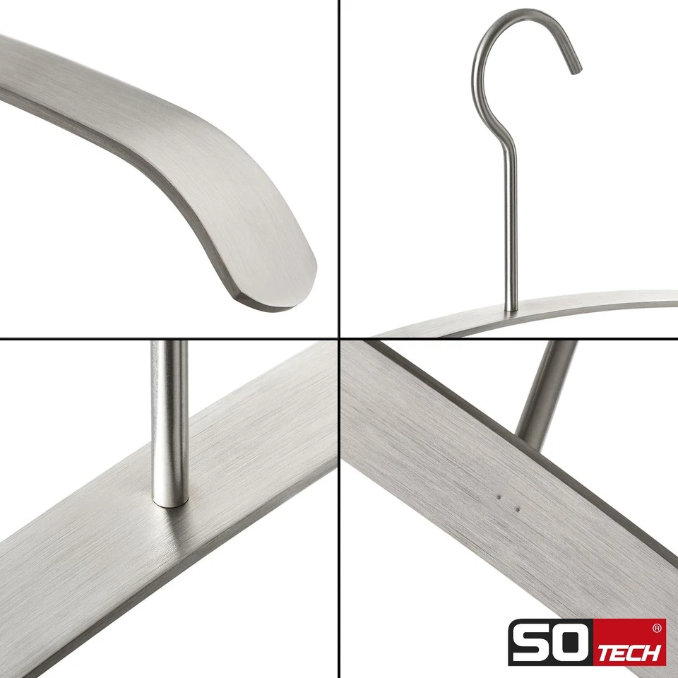 Kleiderbügel Edelstahl Design Garderobenbügel für Kleiderstange bis Ø30mm SOTECH - Bild 3 von 4