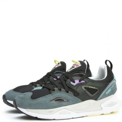 Puma Trc Blaze Lace Up Black Sneakers Casual Shoes 384958-01 Men's Size 10.5