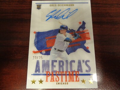 2022 Chronicles America's Pastime Greg Deichmann AUTO #'ed 23/25 RC-Cubs