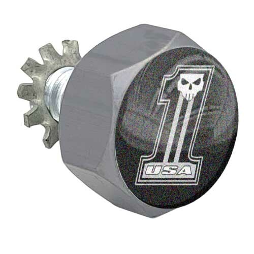 Grey Hex Billet Air Cleaner Cover Bolt For Harley USA 1 Skull Black