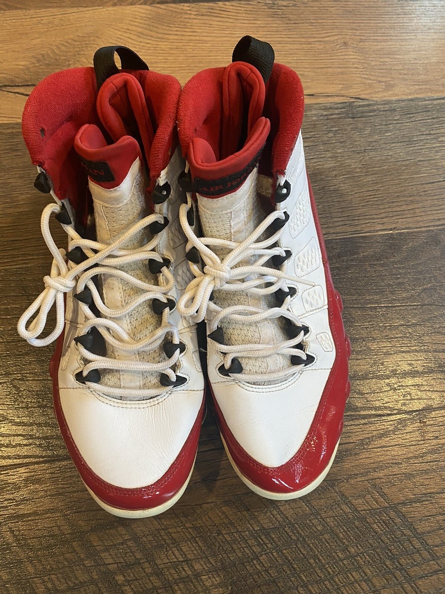 Air Jordan 9 ホワイト/レッド 未使用に近い Air Jordan 9 Retro White Gym Red 2019 Mens Size 11 302370 160 | eBay