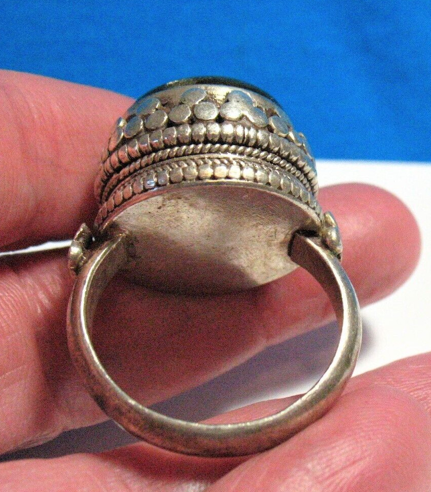 STERLING SILVER LABRADORITE DRAMATIC RING SIZE 7.… - image 4