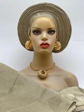 Aso-Oke African Headtie Auto Gele, Headgear.