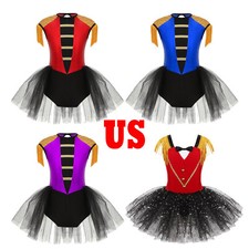 Girls Circus Ringmaster Fancy Halloween Costume Cosplay Performance Dress Up