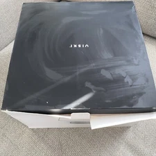 Viski Footed Glass Punch Bowl, Heavy Base Bowl with Angled Design, Party Server