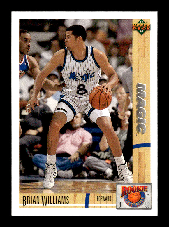 1991-92 Upper Deck Rookie Standouts # R35 Brian Williams Card Orlando Magic