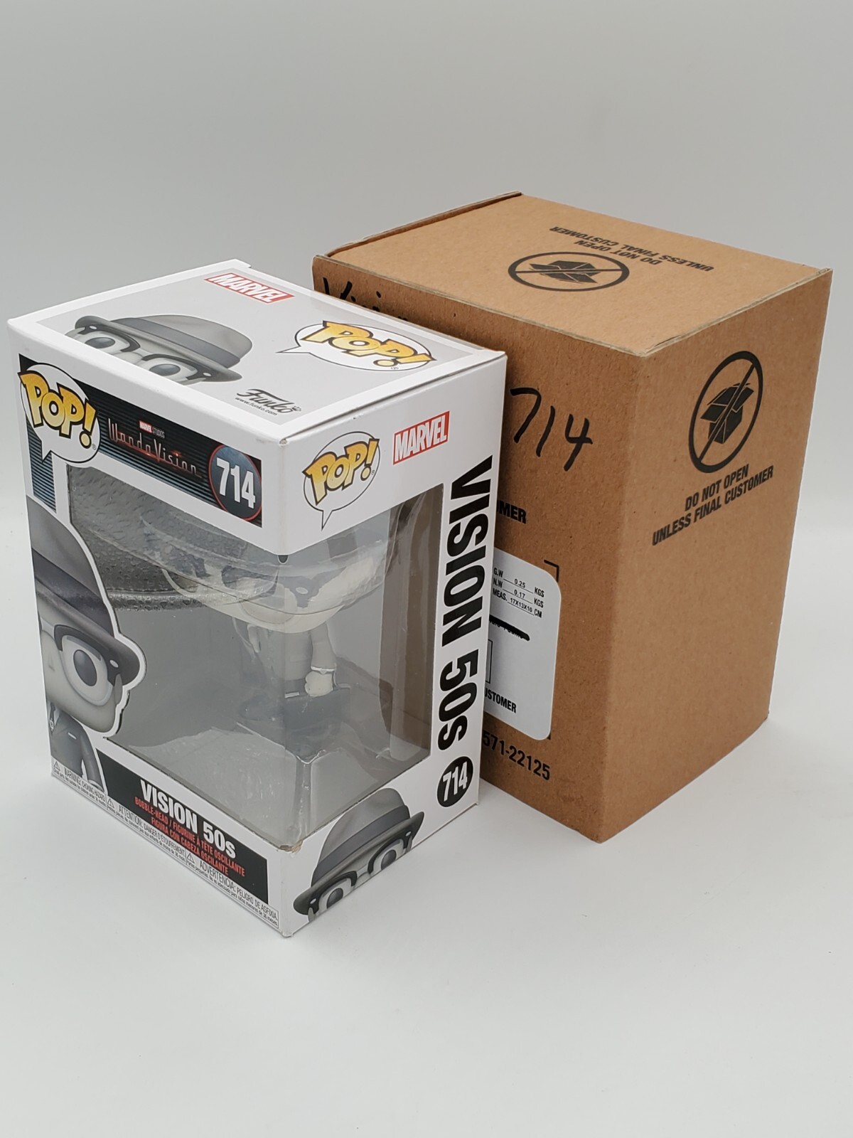 Marvel Comics Wanda Vision Vision 50S Funko 714 Vinyl Pop Figure W/ Factory Box