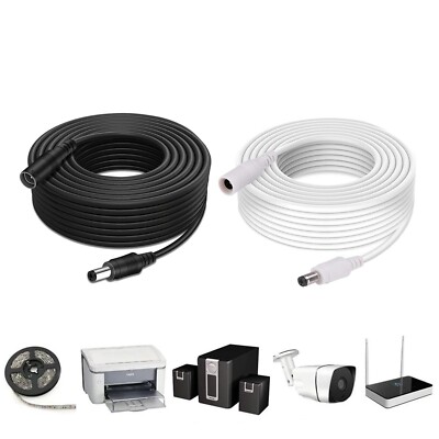 3M 5M 10M Meter 12V DC STROM VERLÄNGERUNGSKABEL für CCTV KAMERA LED/DVR/NETZTEILKABEL