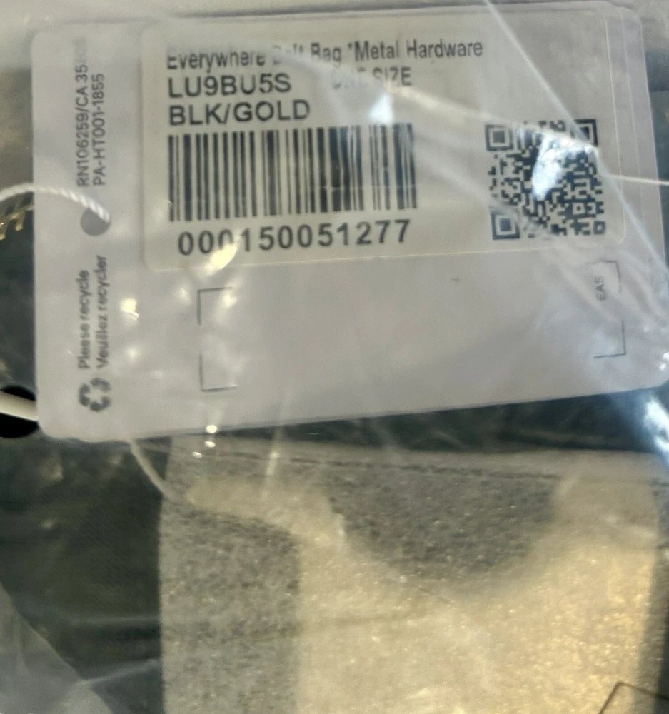 NWT Lululemon Everywhere Belt Bag 2L Black Gold All Gold Hardware