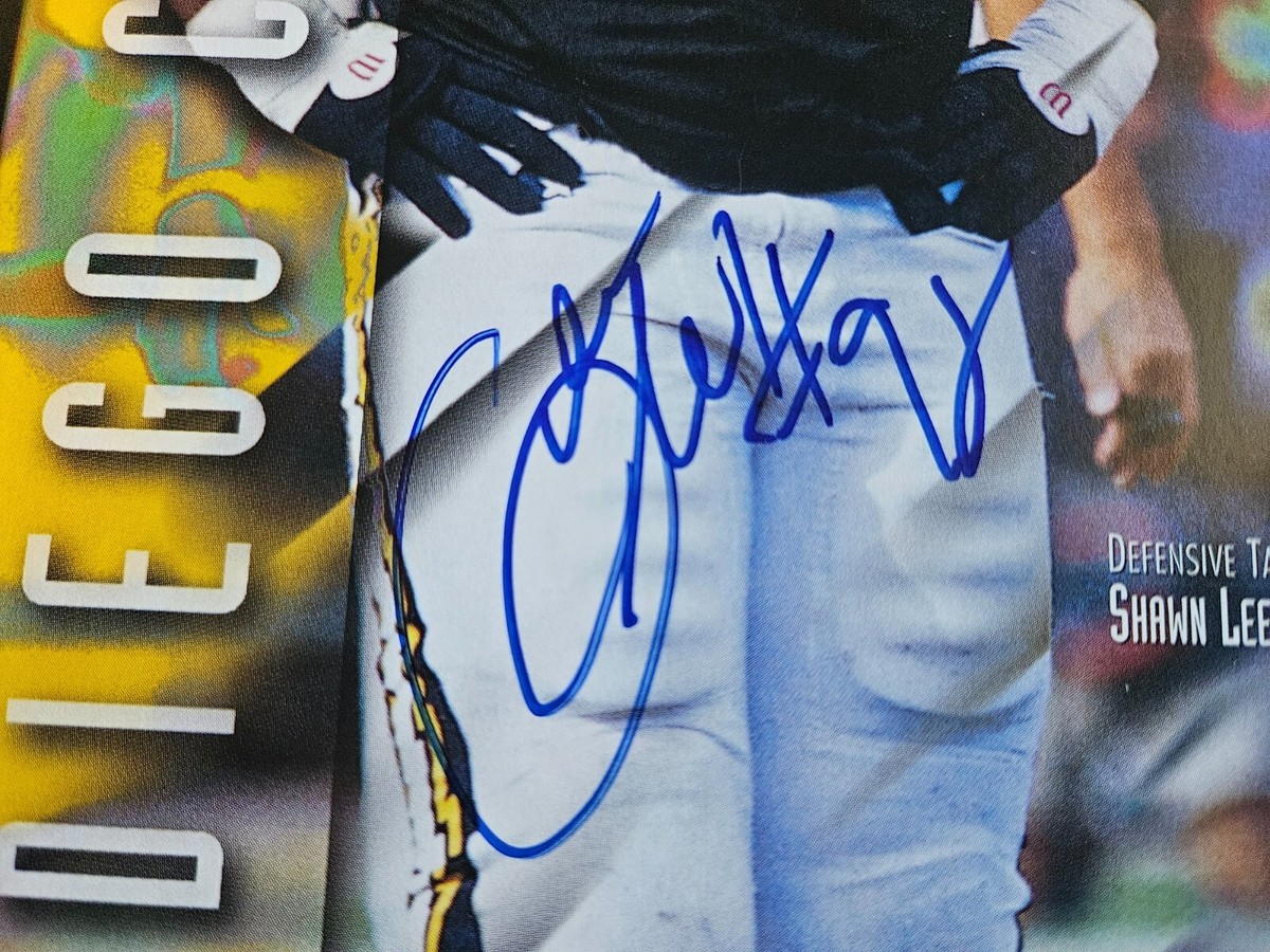 趙繼偉　サイン写真 SHAWN LEE & REUBEN DAVIS Signed SD Chargers vs. Steelers 12/8/96
