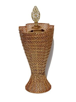 Arabischer Stil Gold Metall Räuchergefäß Bakhoor Weihrauch Oud Halter Multi