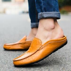 Mens New Genuine Leather Driving Moccasin Casual Slip On Loafers Peas Boat Shoes