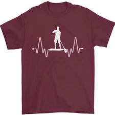 Paddleboard Pulse Paddle Boarding ECG Mens T-Shirt 100% Cotton