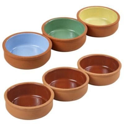 3 Stück Traditionelle Spanische Keramik Tapas Oliven Servierschalen Schüsseln Cazuelas Set