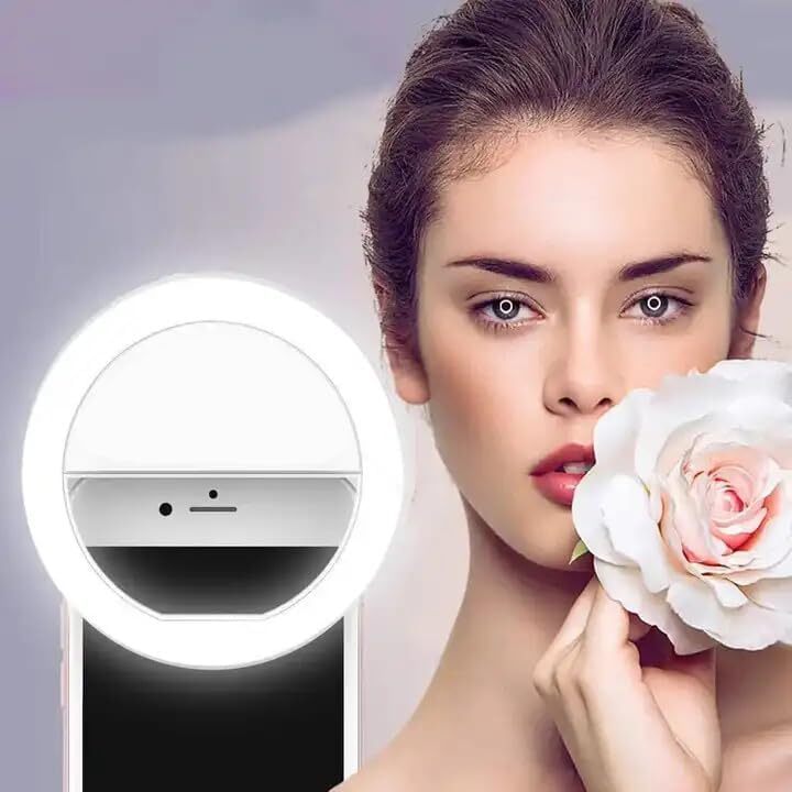 Selfie Ring Light for iPhone Rechargeable Battery Portable LED Light for iPhone-image