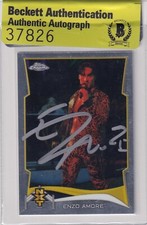 Enzo Amore Signed 2014 Topps Chrome WWE NXT Prospects Rookie Card #10 BAS COA RC