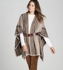 J.Jill - NEW Very Pretty and Cozy Textured-Stripes Ruana - NWT