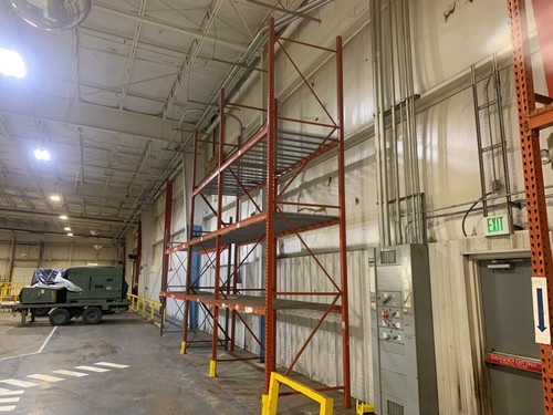 20’ X 54” PALLET RACKING UPRIGHT, DOUBLE TEAR DROP