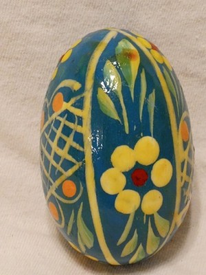 Two Multicolored Egg's. 1  1/4 X 2  1/4 Inches. Beautiful Condition.