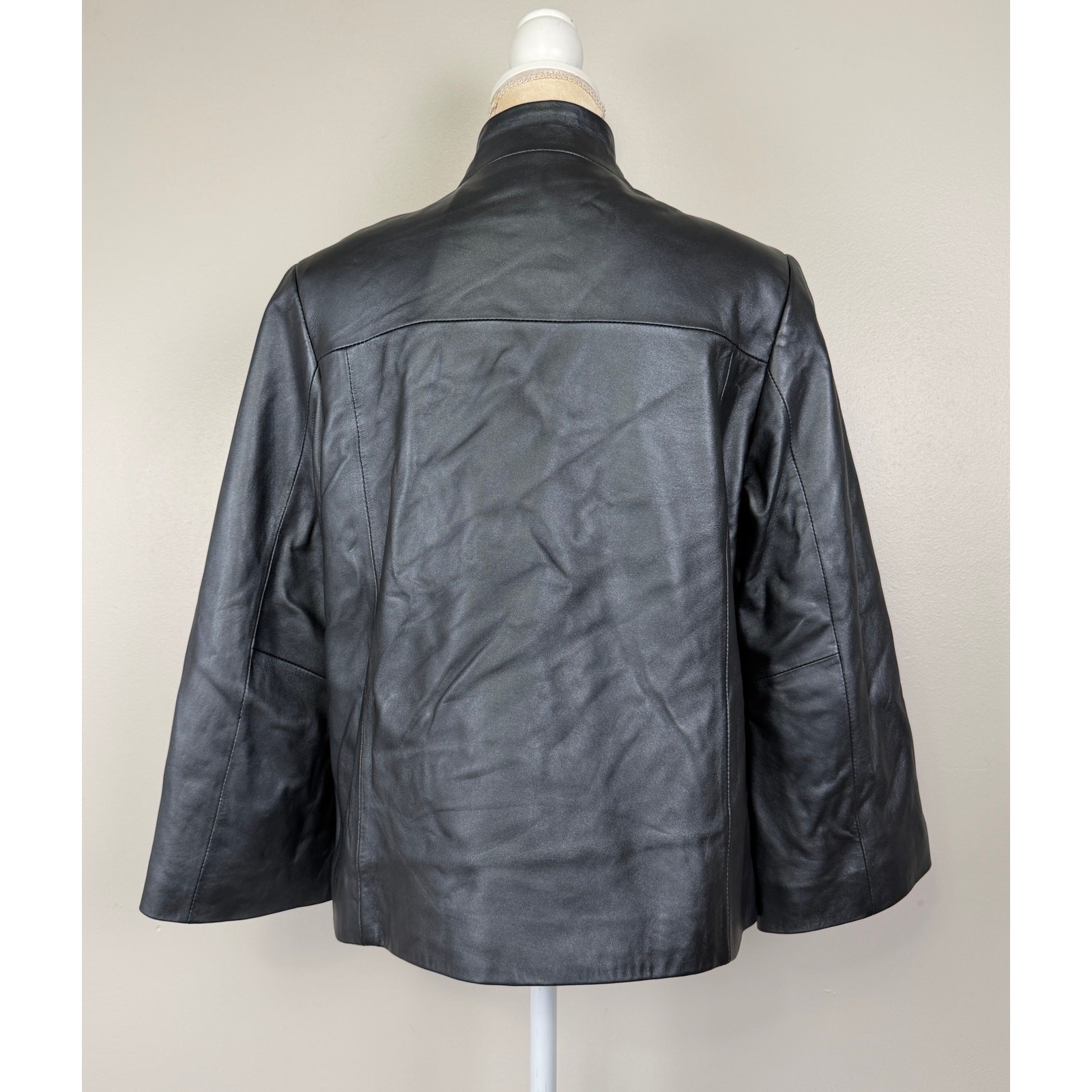 Pendleton Metallic Leather Button Down Jacket Bla… - image 8