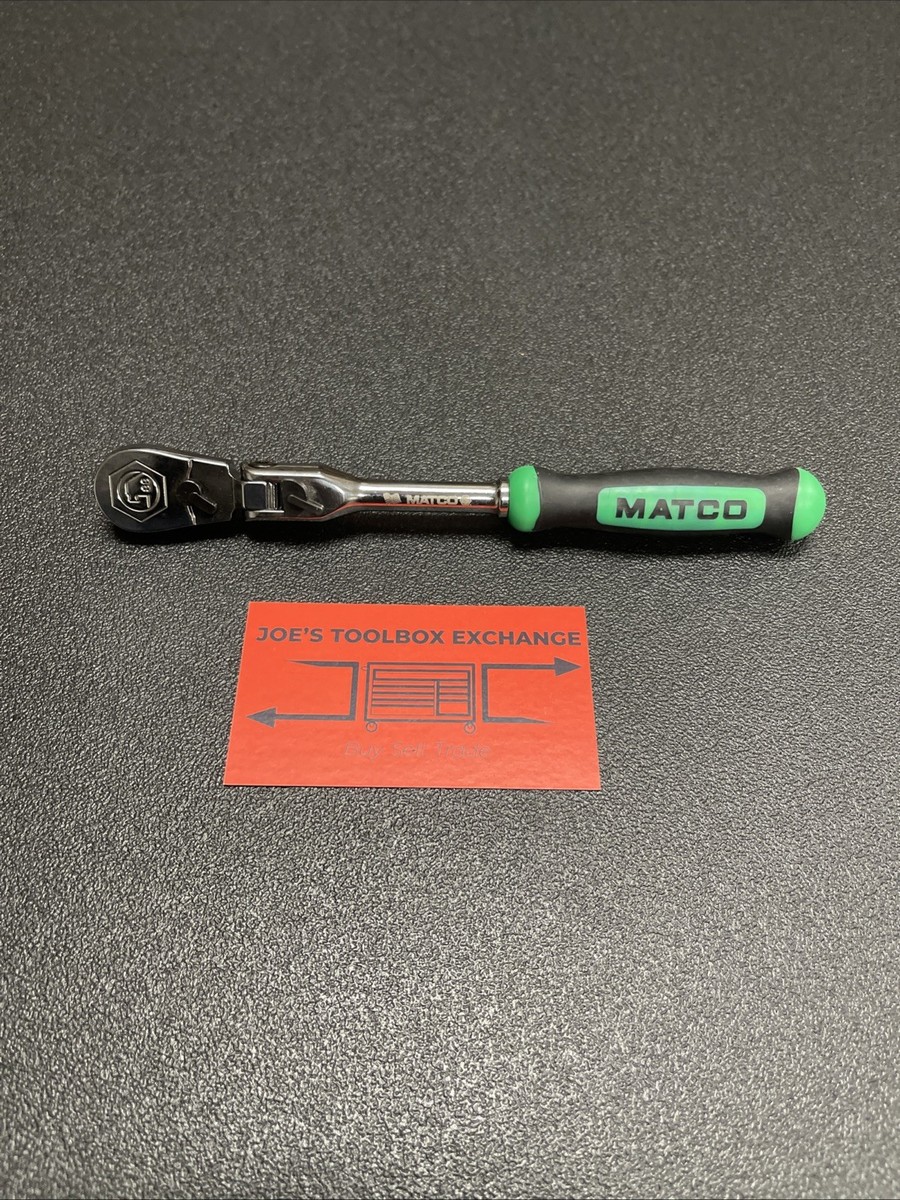 NEW! Matco Tools AFR68LFG 1/4” Locking Flex Head Ratchet 7-3/4