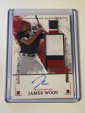 JAMES WOOD 2025 PANINI IMPECCABLE ELEEGANCE RC ON CARD AUTO/3-COLOR PATCH #69/99