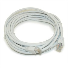 20ft Cat5E Ethernet RJ45 Patch Cable Stranded Snagless Booted WHITE