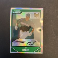 2007 Bowman Chrome Refractor Jeff Baker #204