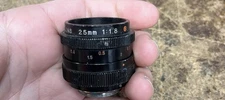 AS IS Vntg Cosmicar Television Lens 25mm 1:1.8 No 62362 Made Japan Replacement