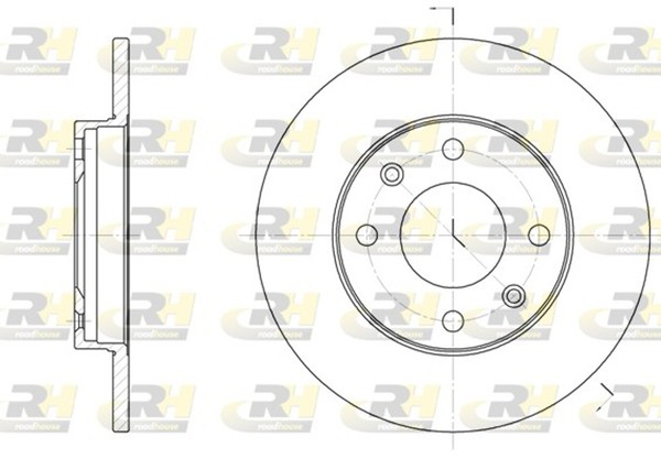2X Roadhouse Bremsscheibe 6130.00 FüR 309 3C 205 Peugeot 10C 20A 247Mm 2 1 10A-image