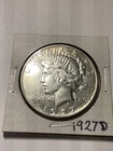 1927 D $1 Peace Dollar  XF TO UNC  Silver. Breaking high grade set. Lovely.