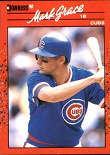 Mark Grace 1990 Donruss #577 Chicago Cubs FREE SHIPPING AutographDen