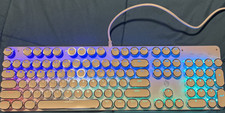 Typewriter Style, Mechanical, Gaming, RGB Backlit, Wired, Retro Keyboard