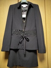 Christian Dior Suit Vintage 38 Galliano Era Dark Brown Jacket Skirt Set