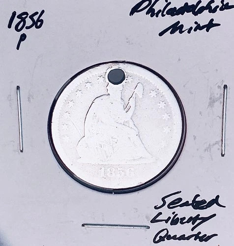 New Listing1856-P PHILADELPHIA MINT 25C U.S. SEATED LIBERTY QUARTER.