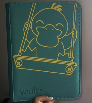 Vault X - 9 Pocket eXo-Tec Zip Binder - Teal  - Pokemon - Psyduck