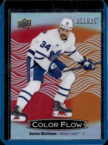 2024-25 UD Allure Auston Matthews Color Flow Red-Orange #CFL-9
