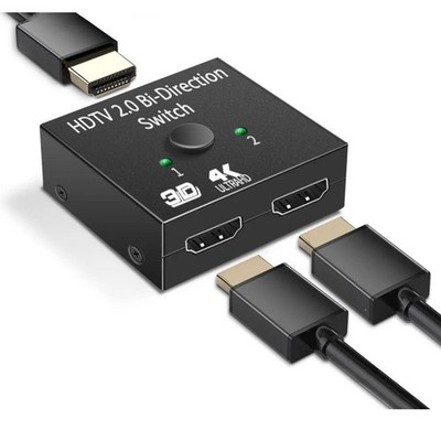 Hdmi Splitter 4k Switch Bidirektional 1x2 2x1 Verteiler Umschalter Tv Ps4 Ps3